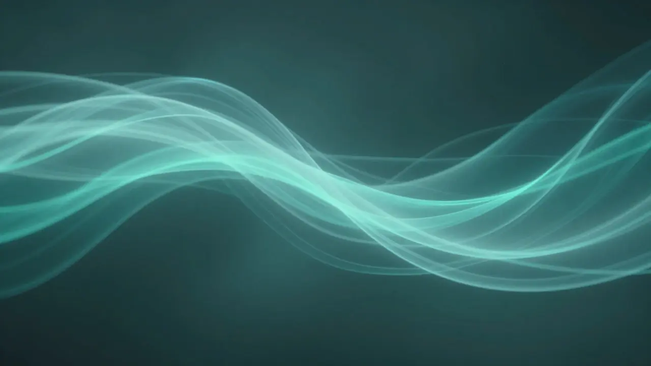 Abstract blue and teal fluid flow representing lymphatic system movement.